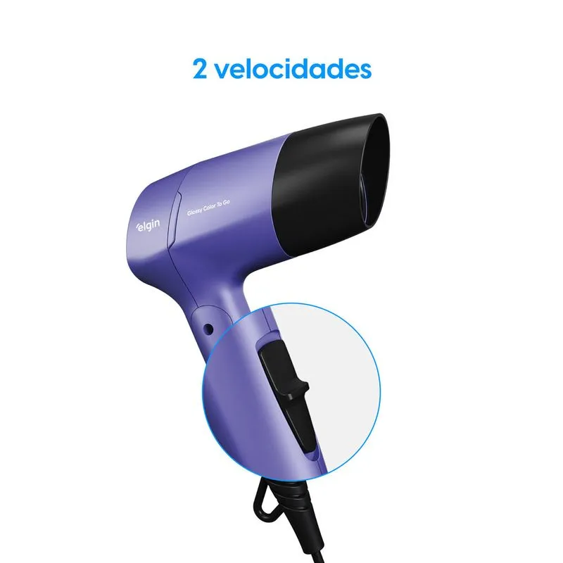 Secador Glossy Color To Go - Compacto Dobrável 1.200W Bivolt - Imagem 3